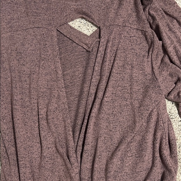 White Crow Purple V-Neck Blouse - Picture 3 of 4